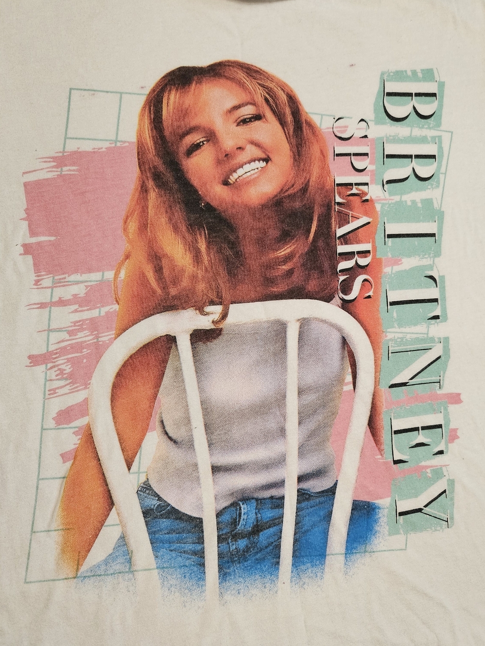 Britney Spears White Graphic Short Sleeve Lightweight Casual Tee Size M - Picture 3 of 5